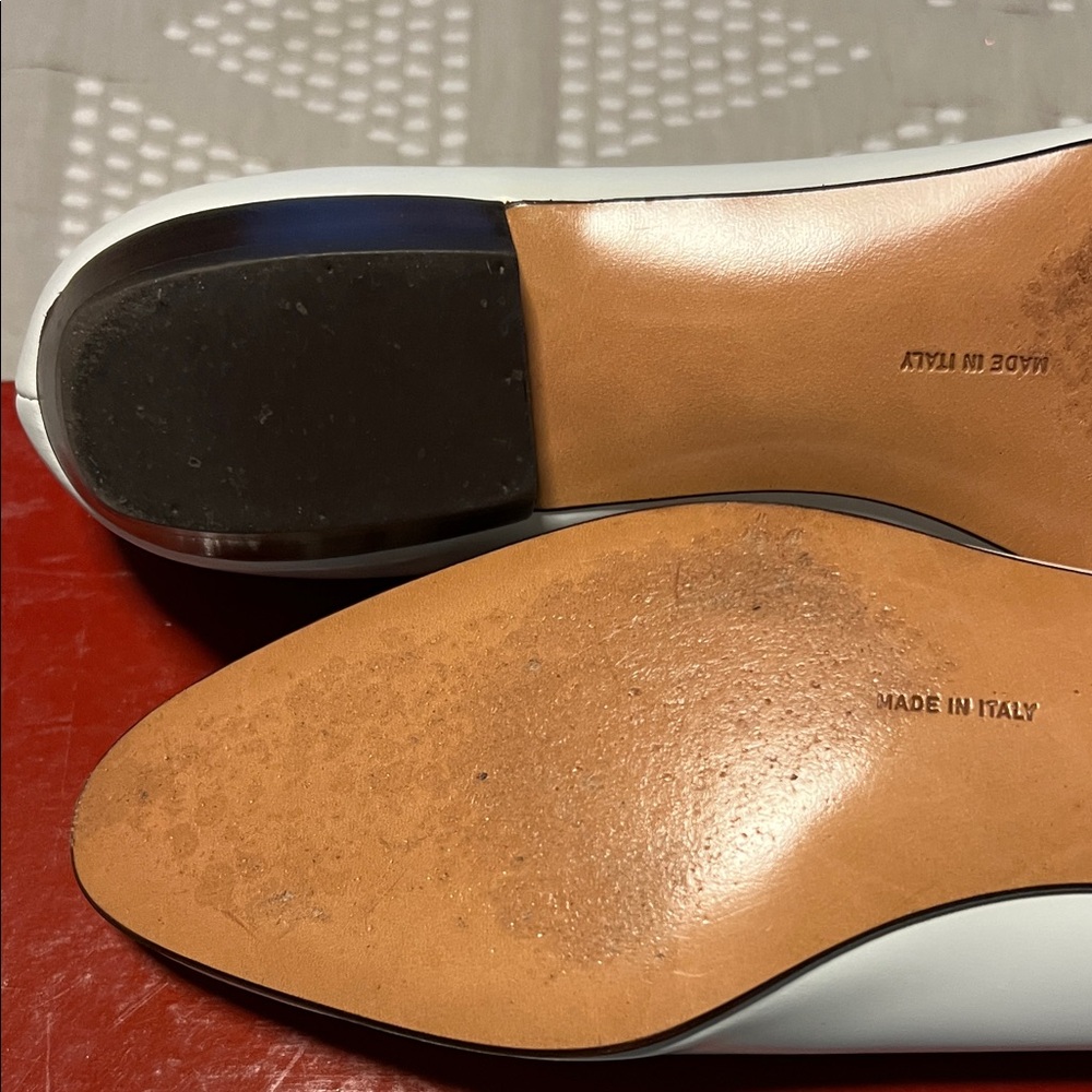 Salvatore Ferragamo White Leather Loafers - Picture 8 of 16